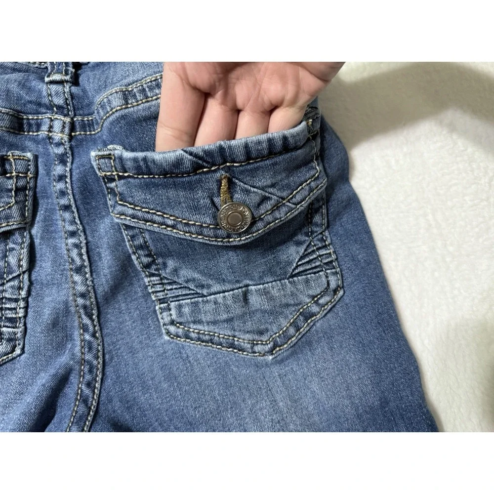 Daytrip Womens 28‎ Virgo Bootcut Jeans Blue Stitch Medium Wash Denim 28x29.5